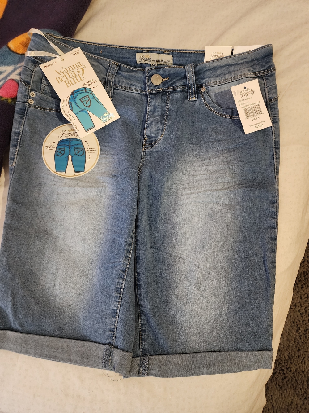 Royalty For Me Light Blue Bermuda Denim Shorts sz. 6
